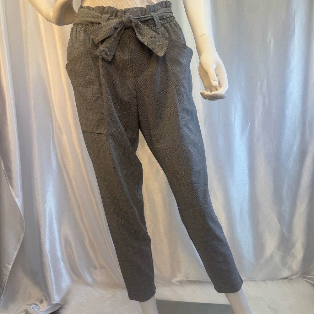 Athleta Plaid Skyline Paperbag Pants Trousers